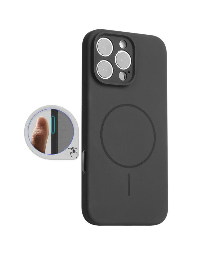 Husa MagThin » iPhone 16 Pro, SoftTouch, Camera Control, TPU, Deep Black