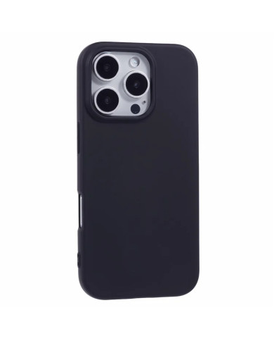 Husa Soft » iPhone 16 Pro, MicroFiber, TPU, Pure BLACK