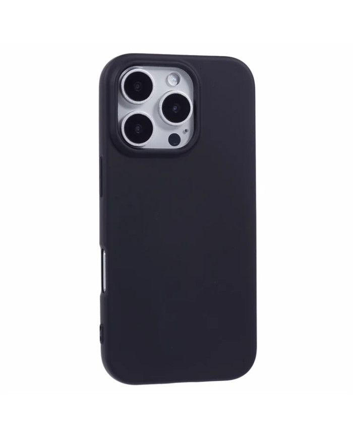 Husa Soft » iPhone 16 Pro, MicroFiber, TPU, Pure BLACK