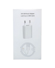 OEM (MD813ZM) - Incarcator retea + Cablu Lighting, 1xUSB-A, 5W, White [blister]