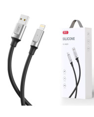 XO (NB251) - Cablu Date si Incarcare, USB-A la Lightning, 6A, Metallic, 1m, Black