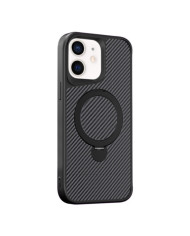 Husa MagStand » Samsung S25, MagCase Ring, Carbon, Black