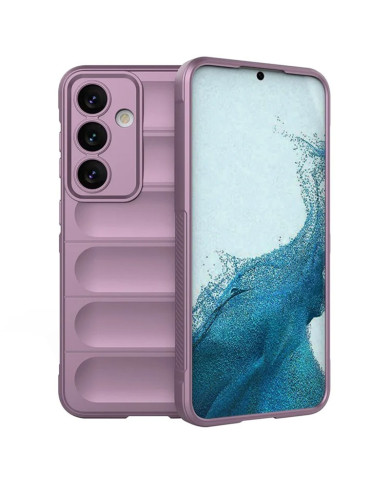 Husa Wave, pentru Xiaomi Redmi 14c, Microfiber, Grip Anti-Shock, TPU, Light Purple