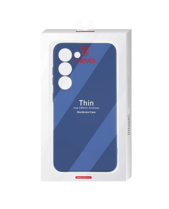 Husa X-Level Thin - Samsung A71 - MicroFiber, Navy Blue