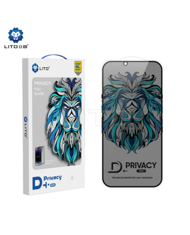 Lito » Folie D+ Pro Privacy » iPhone 15 Pro Max, Black frame