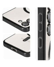 Husa Plating - Samsung S25 Edge - silicon cu MagSafe, Slim, Clear, Black