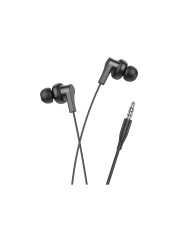 Hoco (M114) - Casti cu Fir, In Ear, 3.5mm, 1.2m, Mic & Volume Key, Black